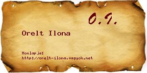 Orelt Ilona névjegykártya